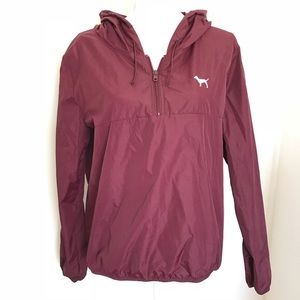 PINK Victoria’s Secret burgundy windbreaker